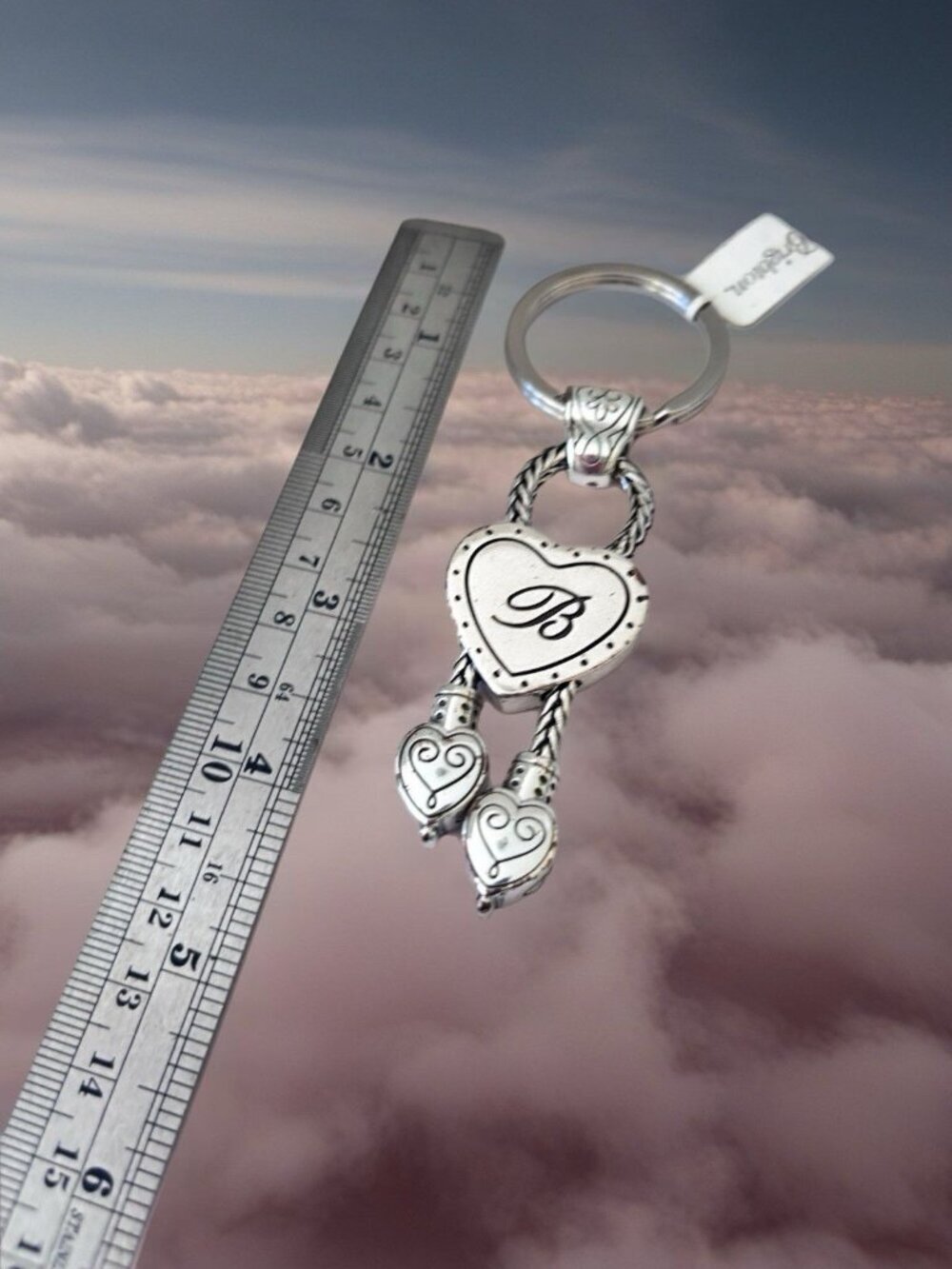 Brighton Heart Keychain Bolo Brighton Eliza Key Fob, Vintage - Picture 3 of 5